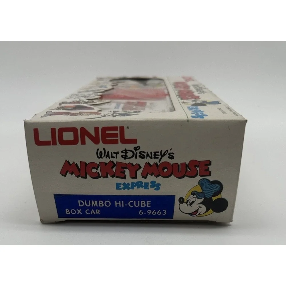 LIONEL 6-9663 DISNEY MICKEY MOUSE EXPRESS DUMBO HI-CUBE BOX CAR NEW O GAUGE